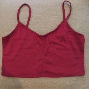 Red crop top